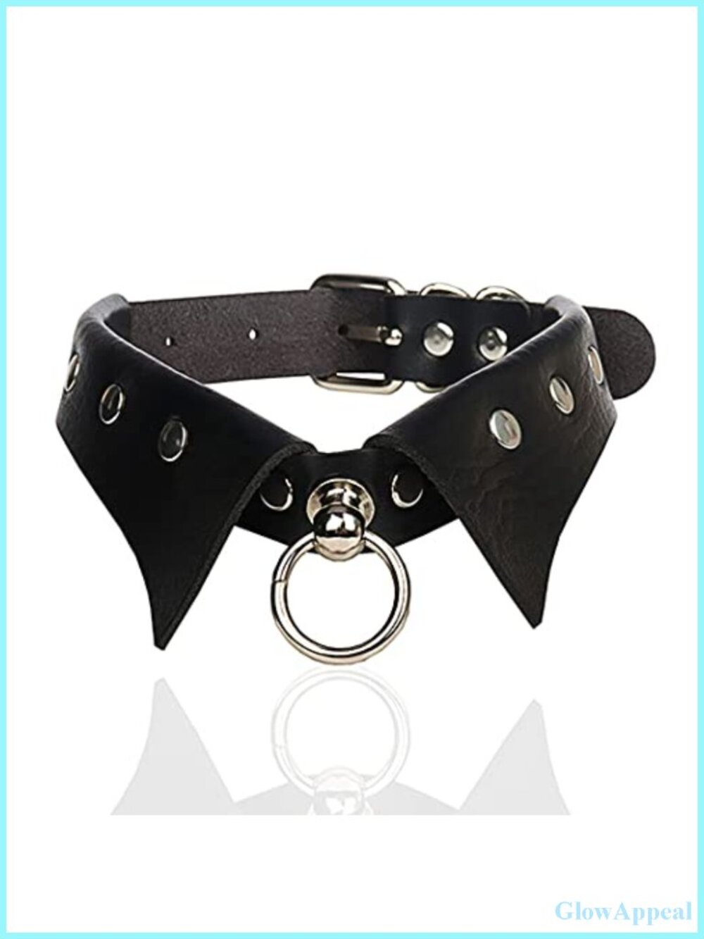 Gothic Faux PU Leather Choker Necklace Snap Buckle Adjustable Women's Punk